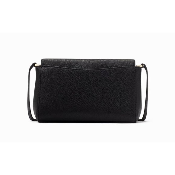 New Kate Spade Leila Mini Zip Crossbody Pebble Leather Black - Picture 2 of 6